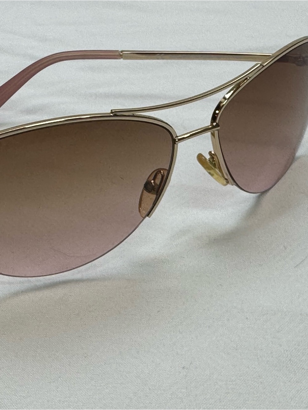 Banana Republic Aviator Sunglasses Hollie/S Women’s Gold Mauve Case Case Cloth - Picture 9 of 10